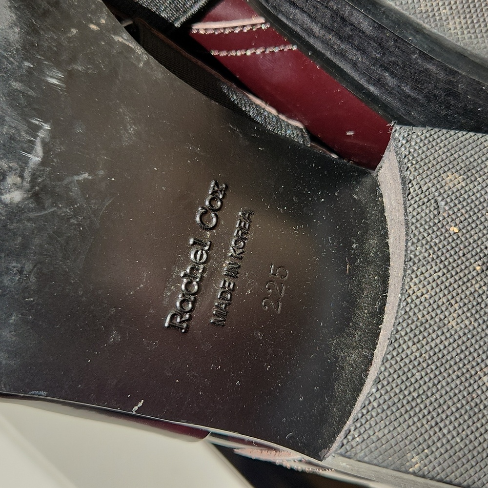 Rachel Cox Buckled Burgundy Loafer Size 6 (225cm) - Picture 5 of 5